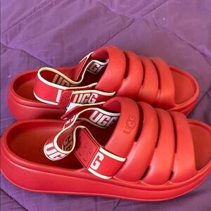 UGG Kids Red Sandals
